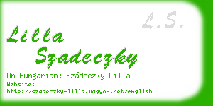 lilla szadeczky business card
