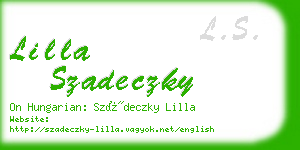 lilla szadeczky business card